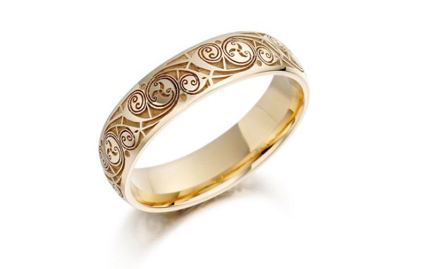 Celtic wedding rings symbolizing eternal love and loyalty